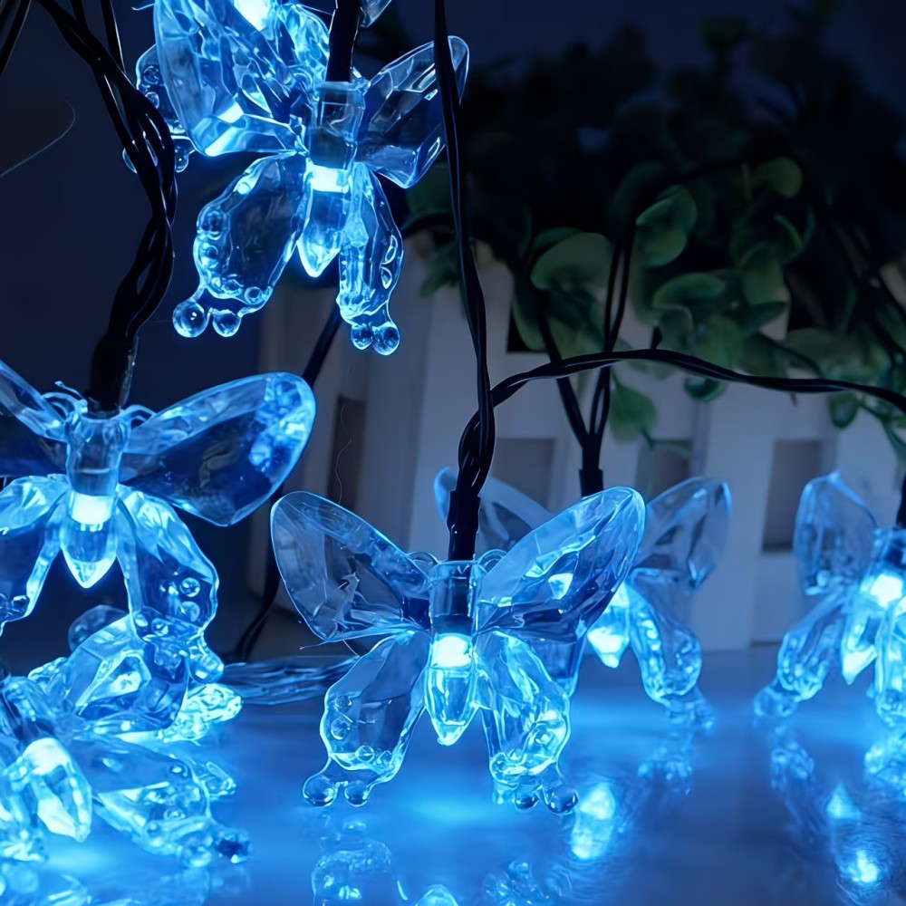 Solar Fairy String - Crystal Butterfly Outdoor Fairy String Lights,