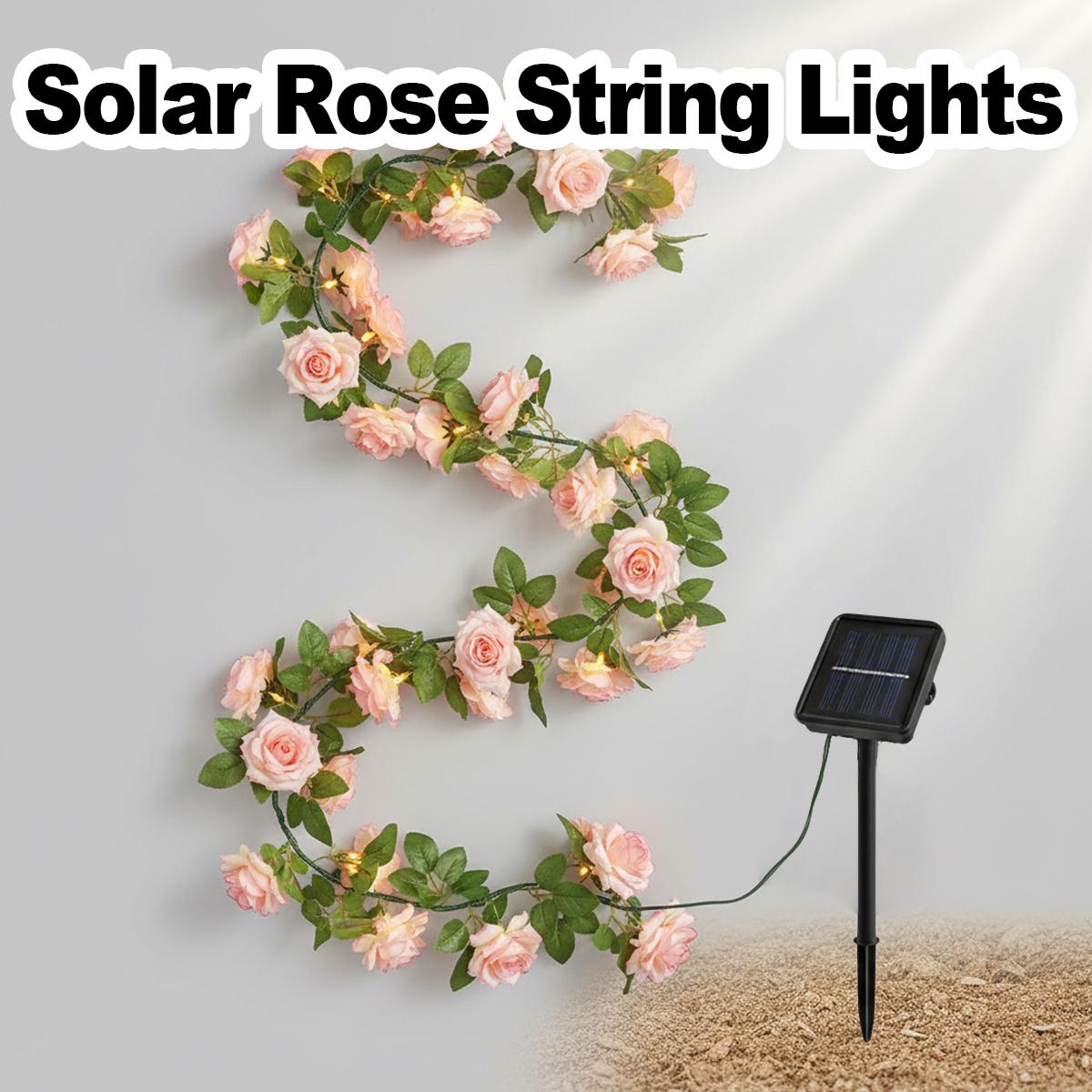 Solar Fairy String - Solar Rose Vine String Light IP65