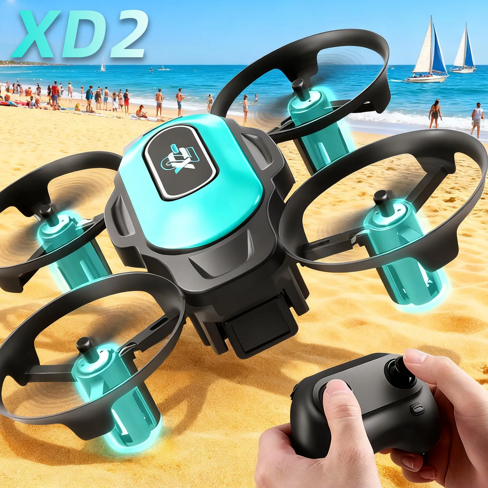 Outdoor Lighting Video - XD2 Mini Drone, 360° Stunt Flips,