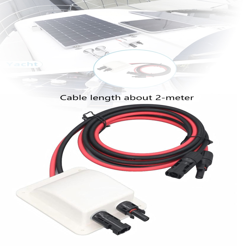 Outdoor Lighting Extension Cable - 1pcs ABS Solar Weatherproof Entry Gland