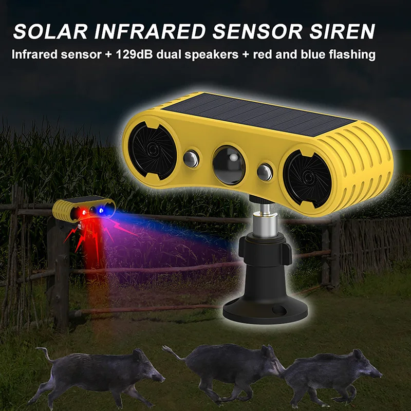 Solar Wall Sconce - Solar Motion Sensor Alarm LED Red