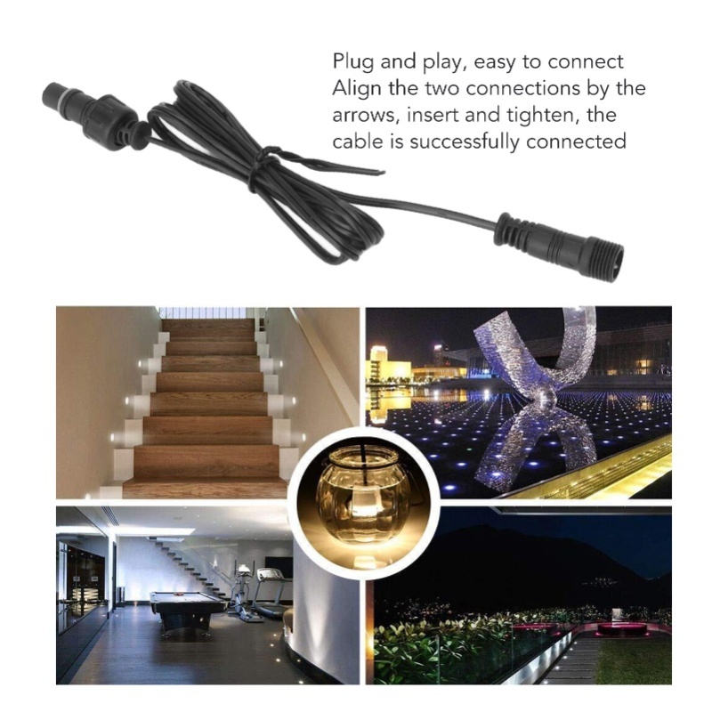 Outdoor Lighting Extension Cord - 5 Pcs 3.3ft Deck Light Extension