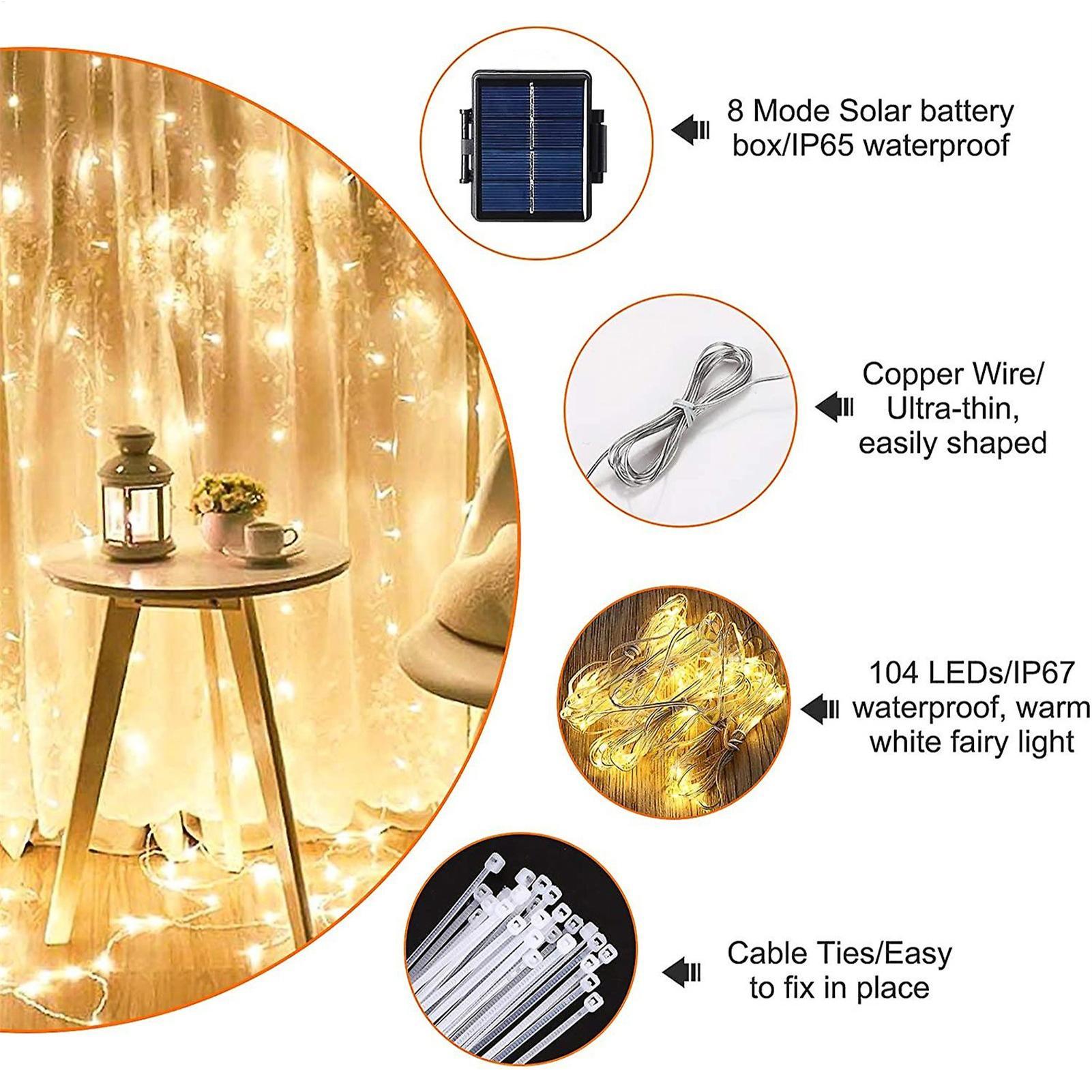 Solar Fairy String - Solar Umbrella String Light 104 LED