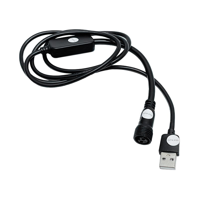 Outdoor Lighting Extension Cable - USB Male To 2 Pin Female