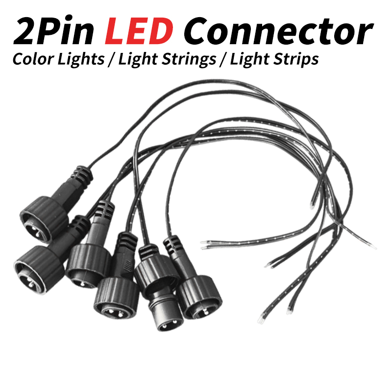 Outdoor Lighting Extension Cord - 2Pin LED Connector with 25cm Wire