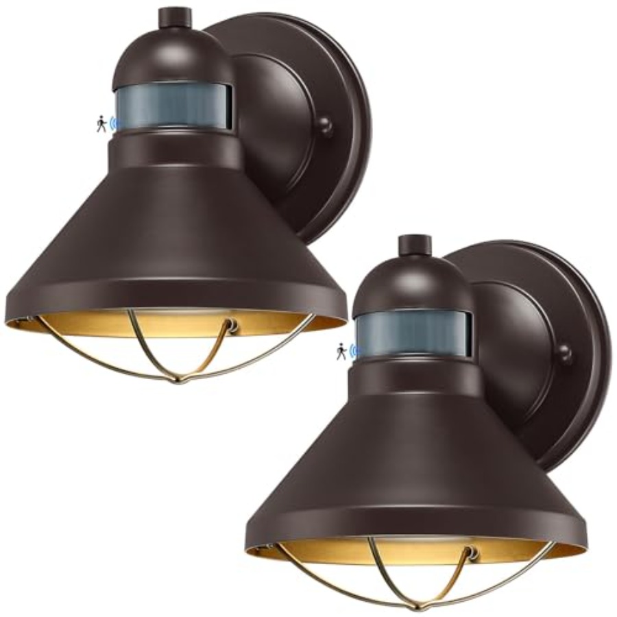 2 Pack Motion Sensor Outdoor L - огляд і ціна Solar Wall Sconce
