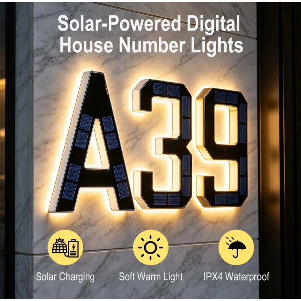 New Solar Address Sign LED Hou - огляд і ціна Solar Wall Sconce