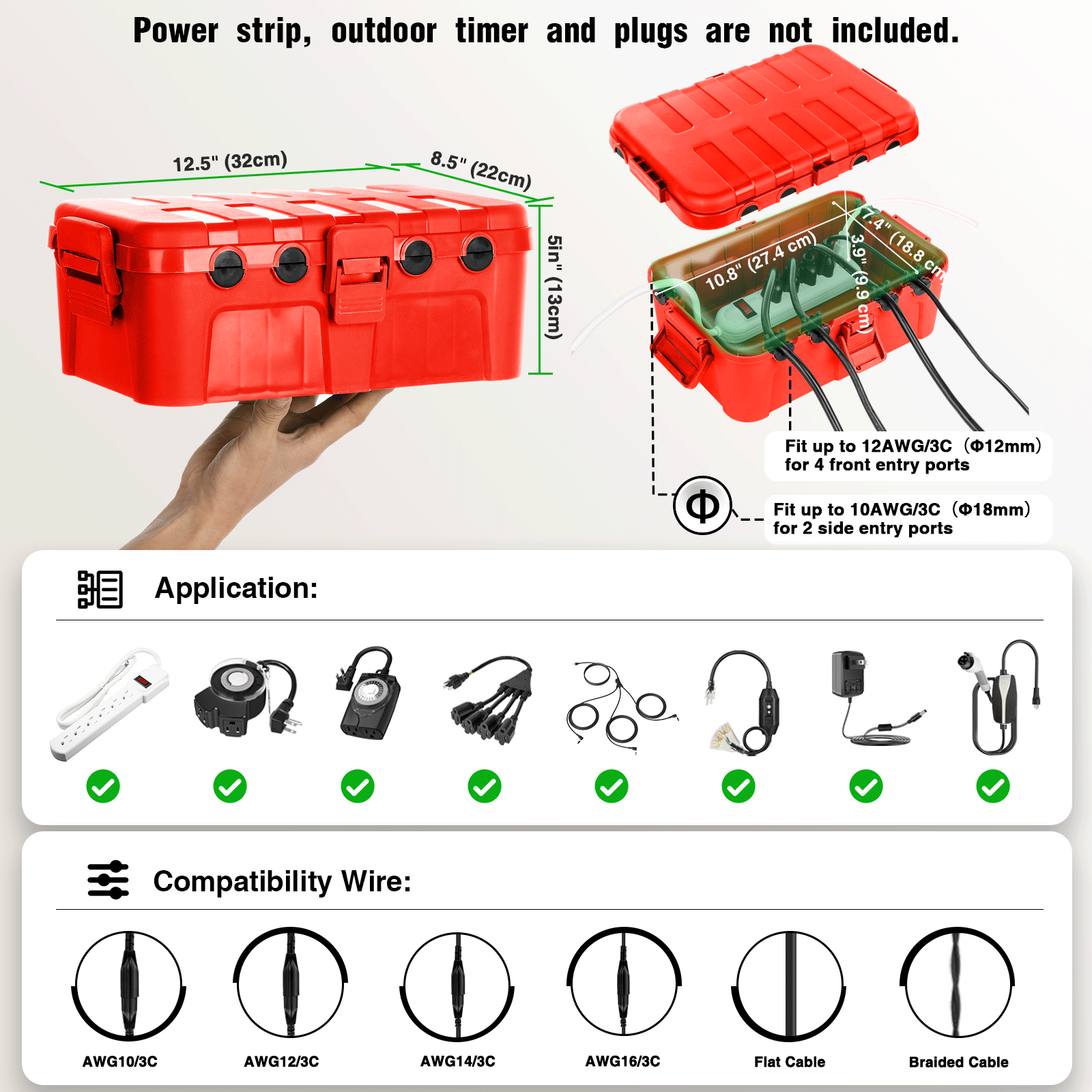 Weatherproof IP54 Outdoor Exte - огляд і ціна Outdoor Lighting Extension Cord