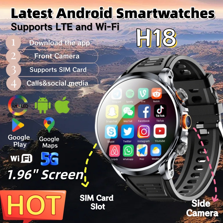 NEW 4G Android H18 Smart Watch - огляд і ціна Outdoor Lighting Video