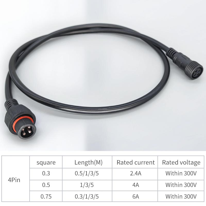 Male Famale Plug Cable 4Pin Wa - огляд і ціна Outdoor Lighting Extension Cable