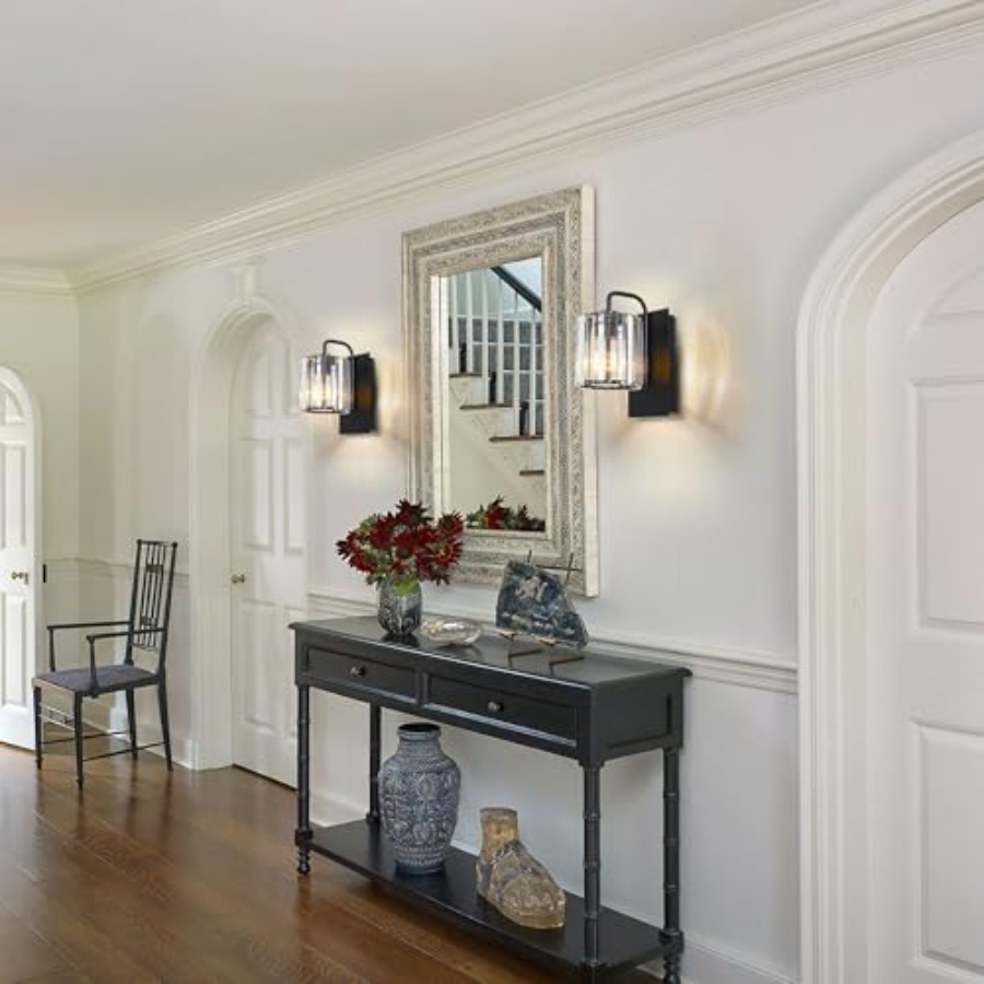 Crystal Wall Sconces, Black Sc - огляд і ціна Solar Wall Sconce