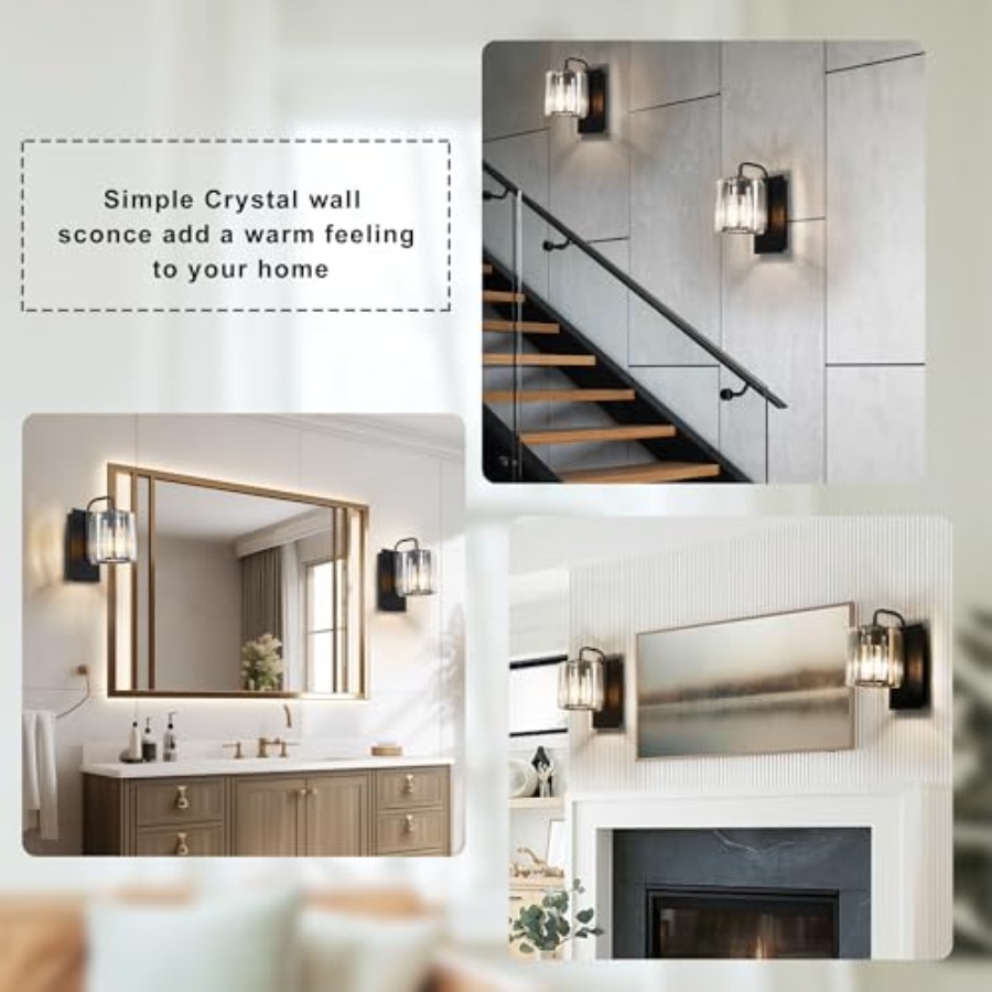 Crystal Wall Sconces, Black Sc - огляд і ціна Solar Wall Sconce