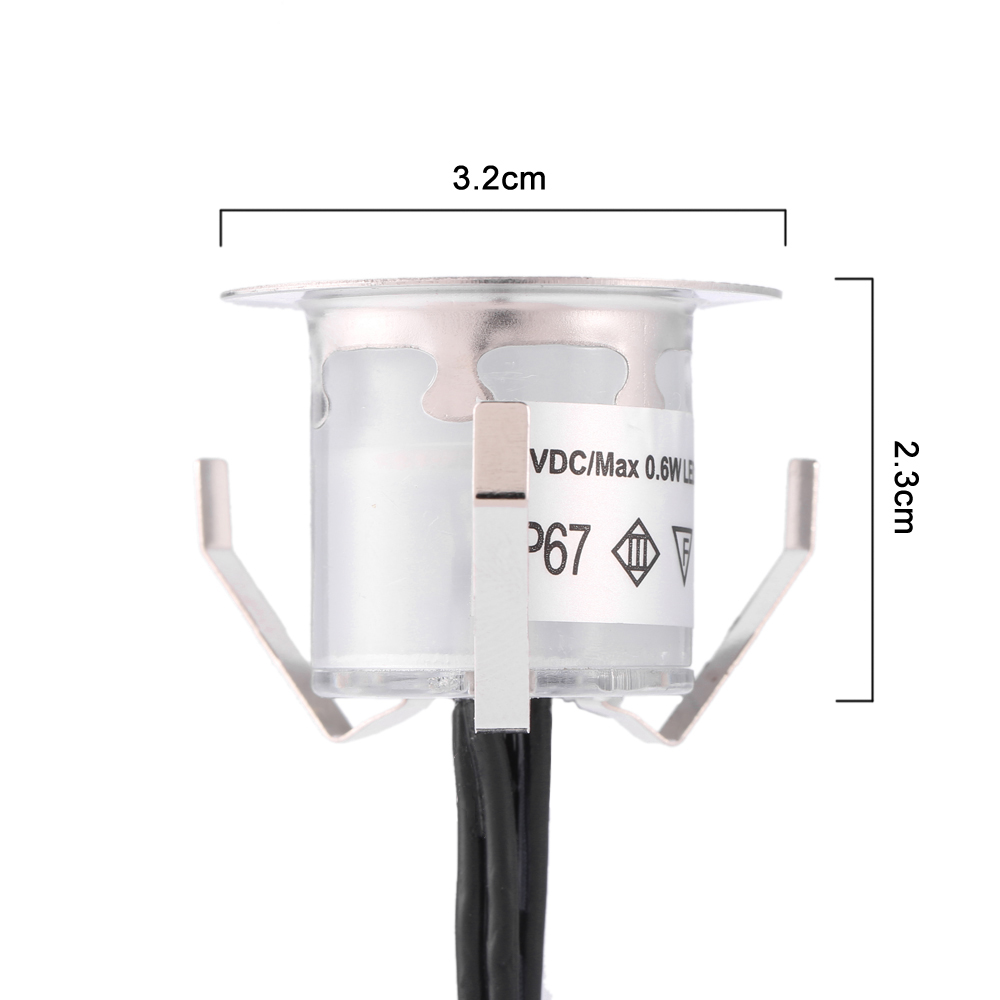 10PCS 32mm LED Deck Lights 0.6 - огляд і ціна Ground Light Recessed