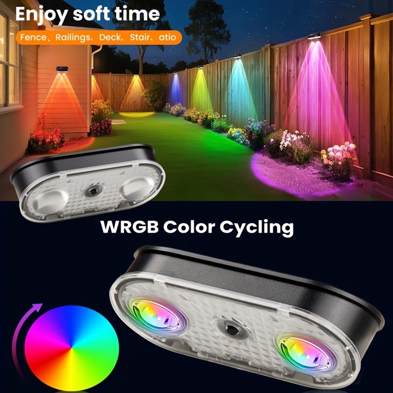 RGB Solar Fence Light IP44, 8  - огляд і ціна Solar Wall Sconce