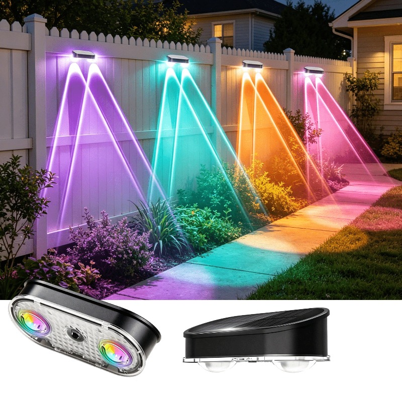 RGB Solar Fence Light IP44, 8  - огляд і ціна Solar Wall Sconce