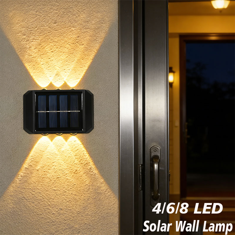 4/6/8 LED Solar Outdoor Light  - огляд і ціна Solar Wall Sconce