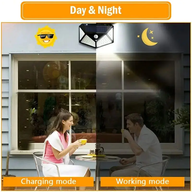 100LED Outdoor Solar Garden Li - огляд і ціна Solar Wall Sconce