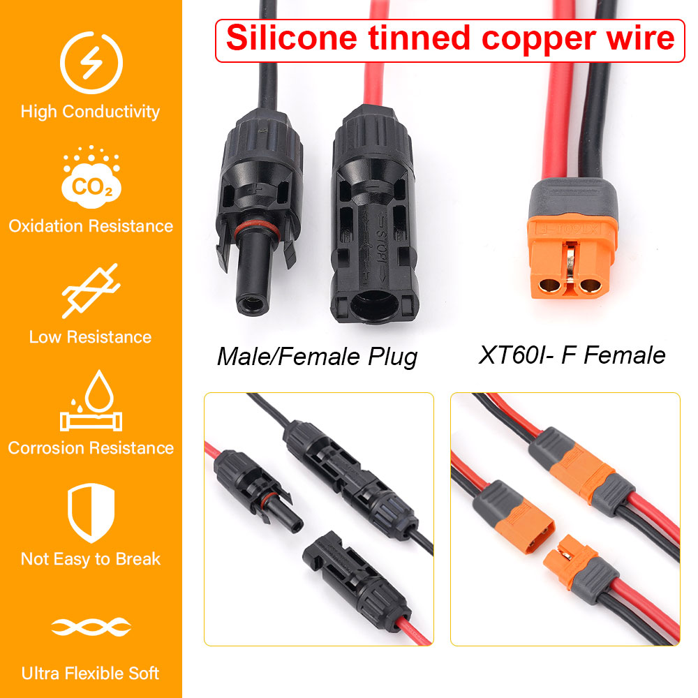 Solar Charge Cable XT60I- F Ad - огляд і ціна Outdoor Lighting Extension Cable