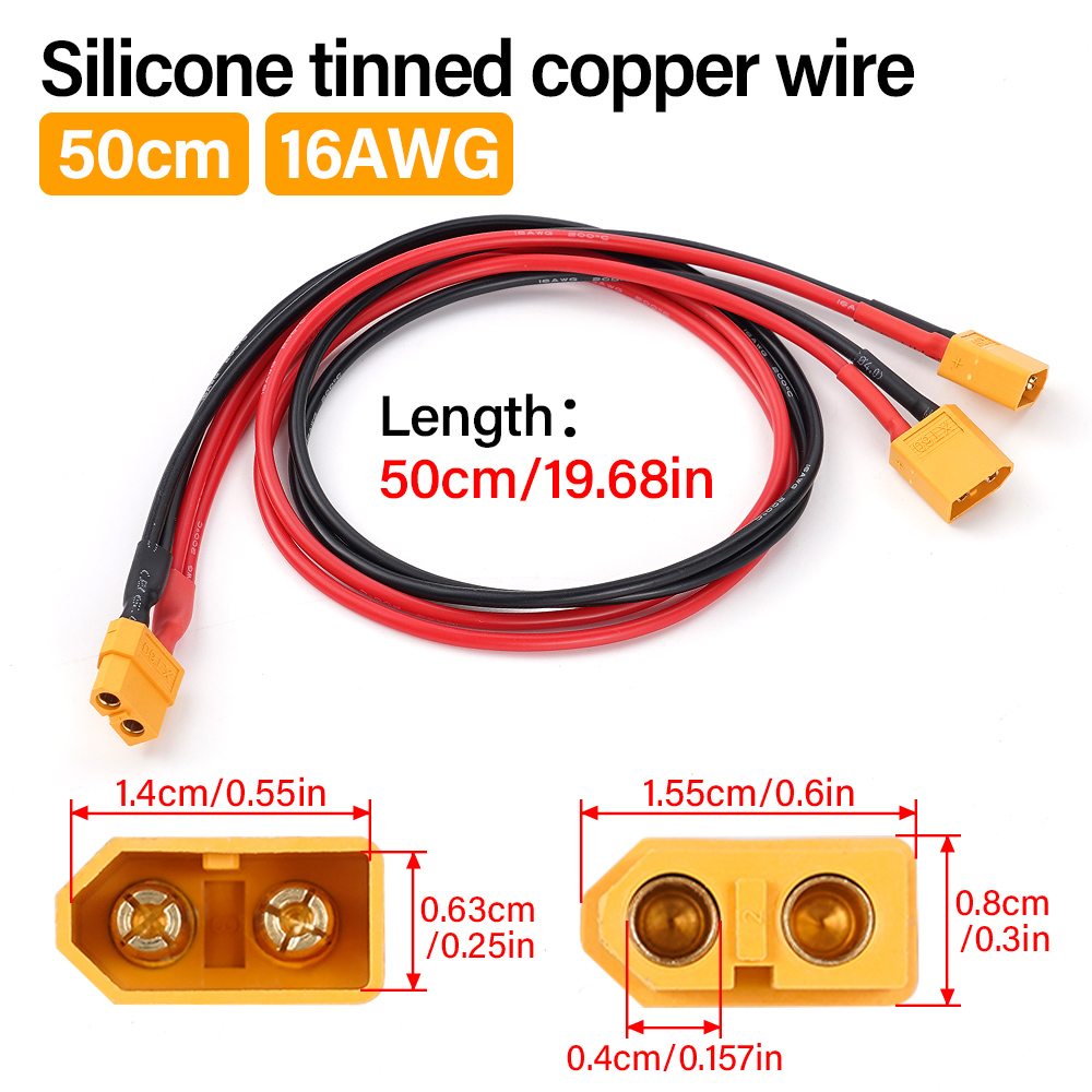 50CM XT60 16AWG Battery Connec - огляд і ціна Outdoor Lighting Extension Cable