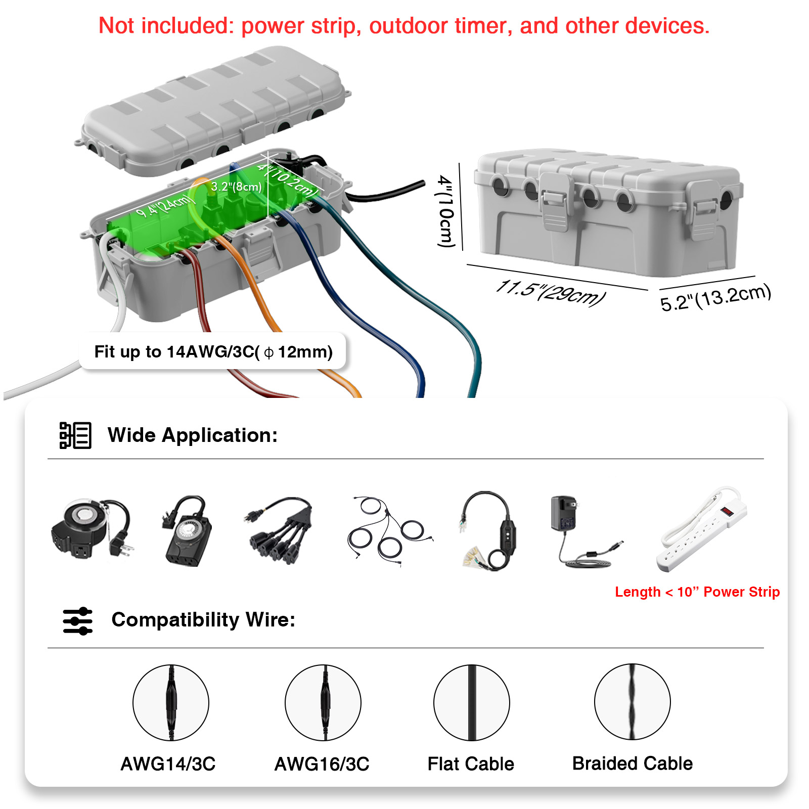 IP54 Waterproof Extension Cord - огляд і ціна Outdoor Lighting Extension Cord
