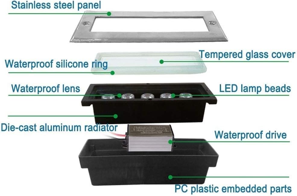 IP67 Waterproof Rectangular Li - огляд і ціна Ground Light Recessed